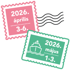 A képen két bélyeg látható 2026. április 3-6. és 2026 május 1-3- felirattal